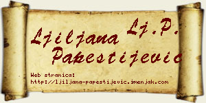 Ljiljana Papestijević vizit kartica